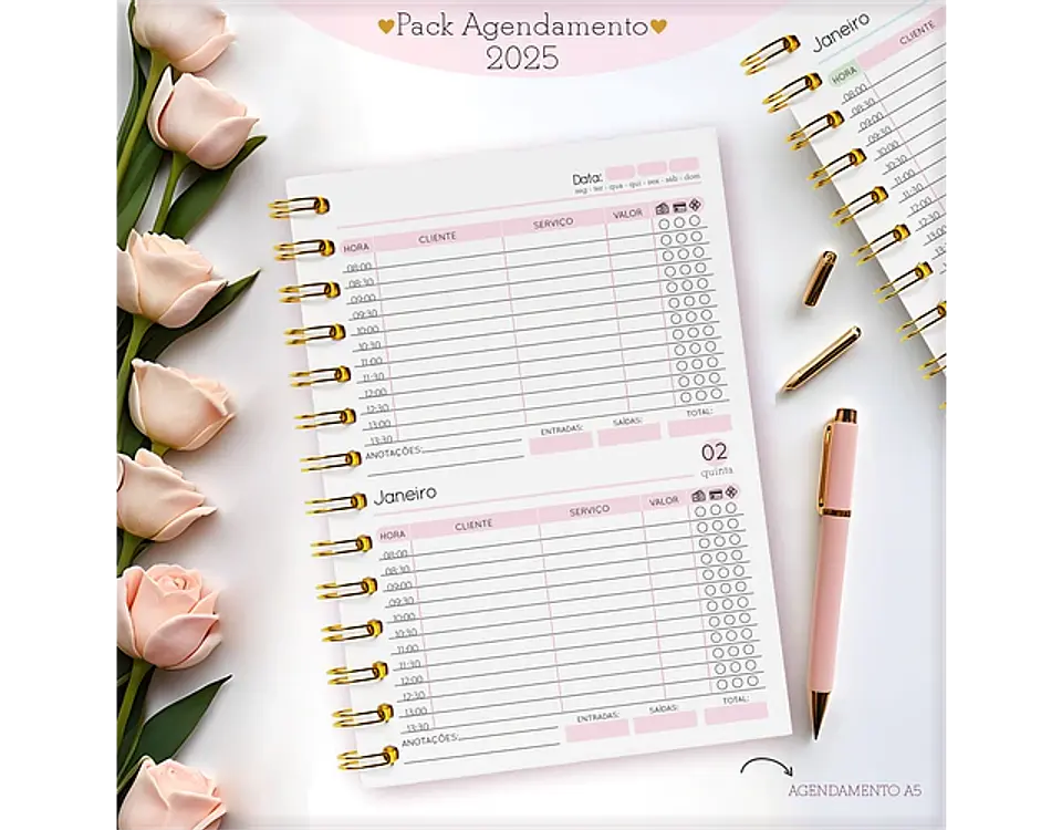 Arquivo Pack Agendamentos Feminino 2025 - Lina 9