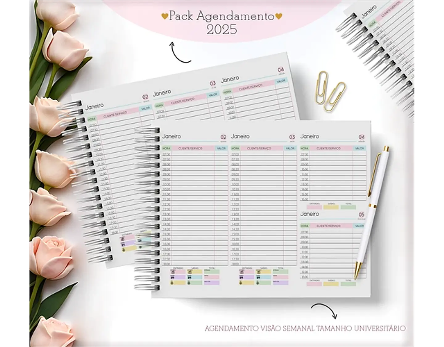 Arquivo Pack Agendamentos Feminino 2025 - Lina 10