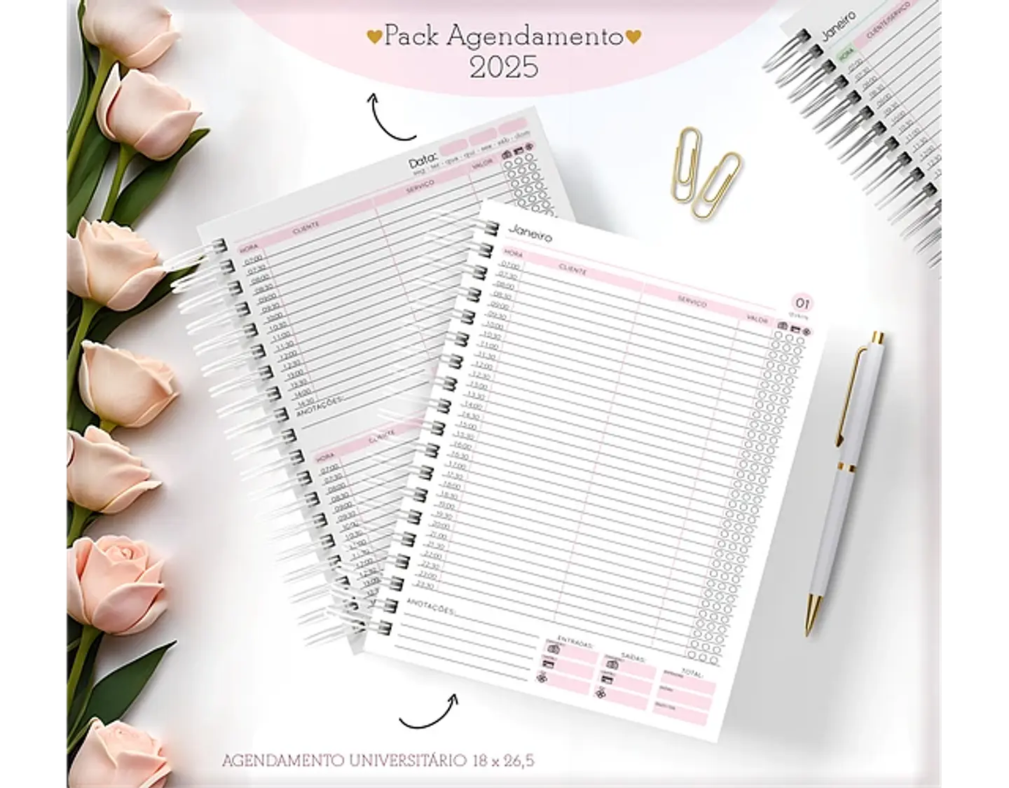 Arquivo Pack Agendamentos Feminino 2025 - Lina 11