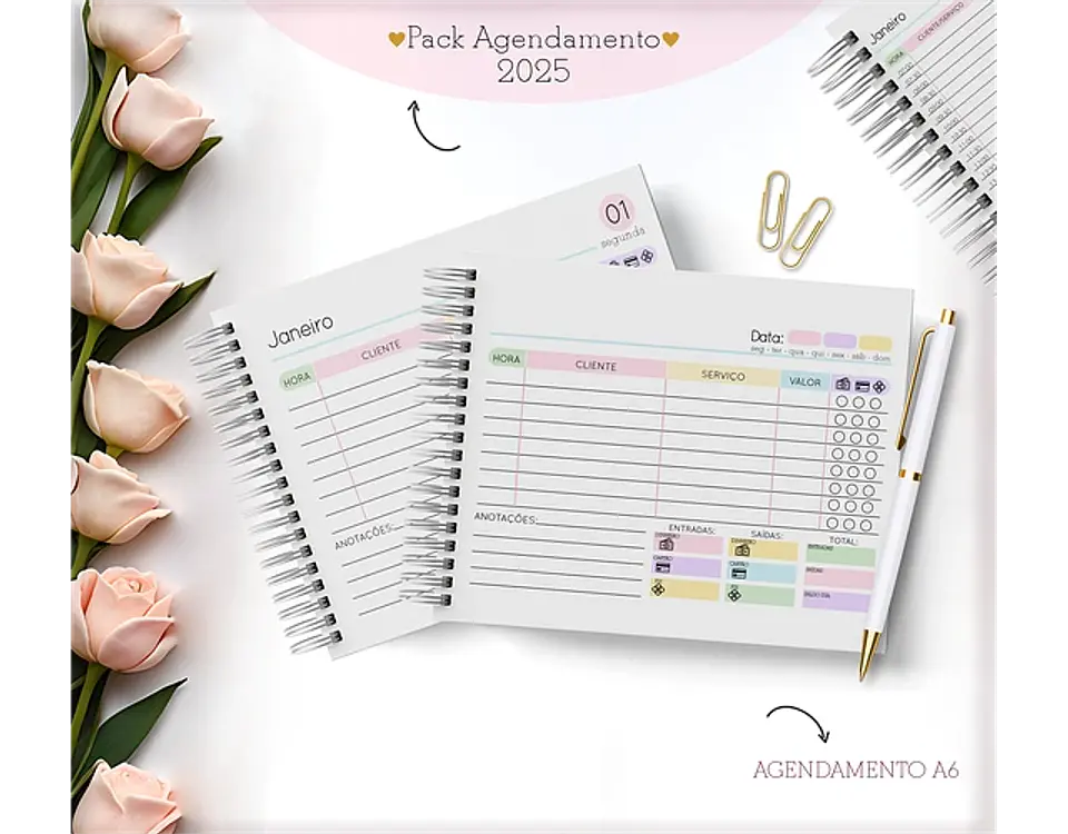 Arquivo Pack Agendamentos Feminino 2025 - Lina 12