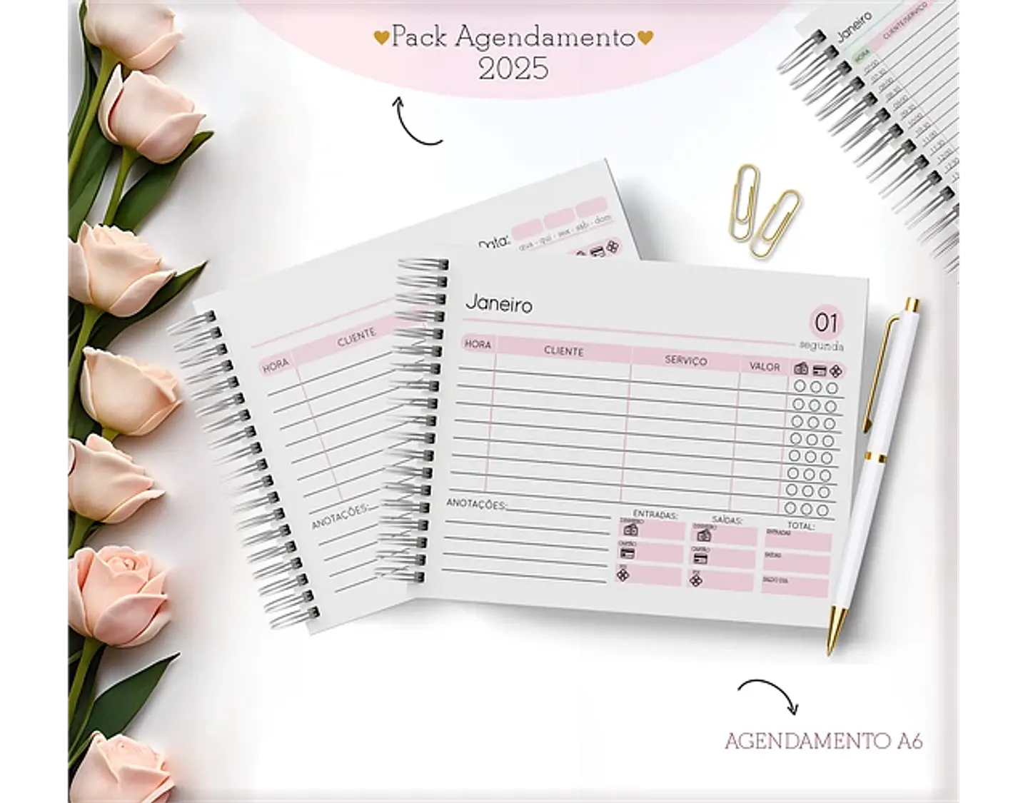 Arquivo Pack Agendamentos Feminino 2025 - Lina 13