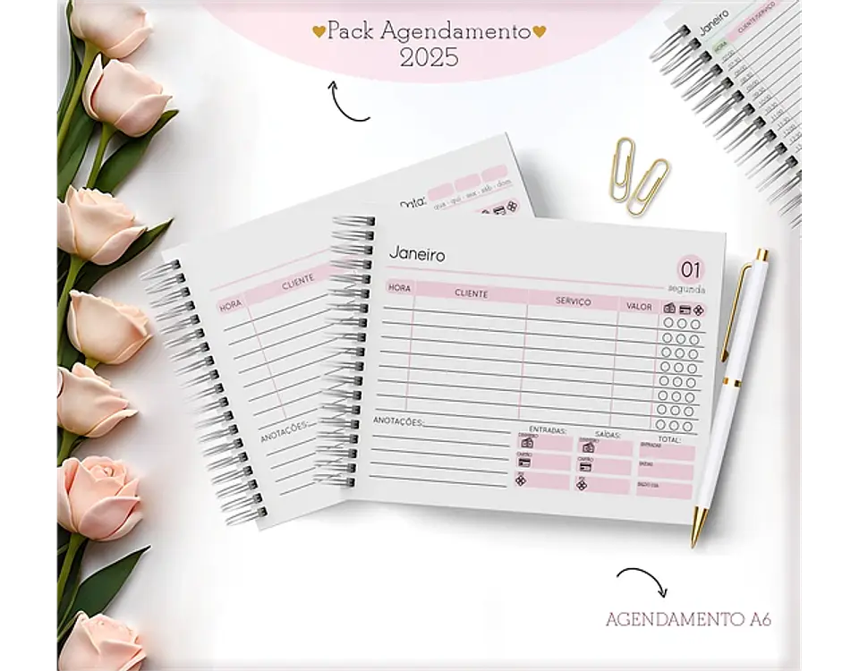 Arquivo Pack Agendamentos Feminino 2025 - Lina 13