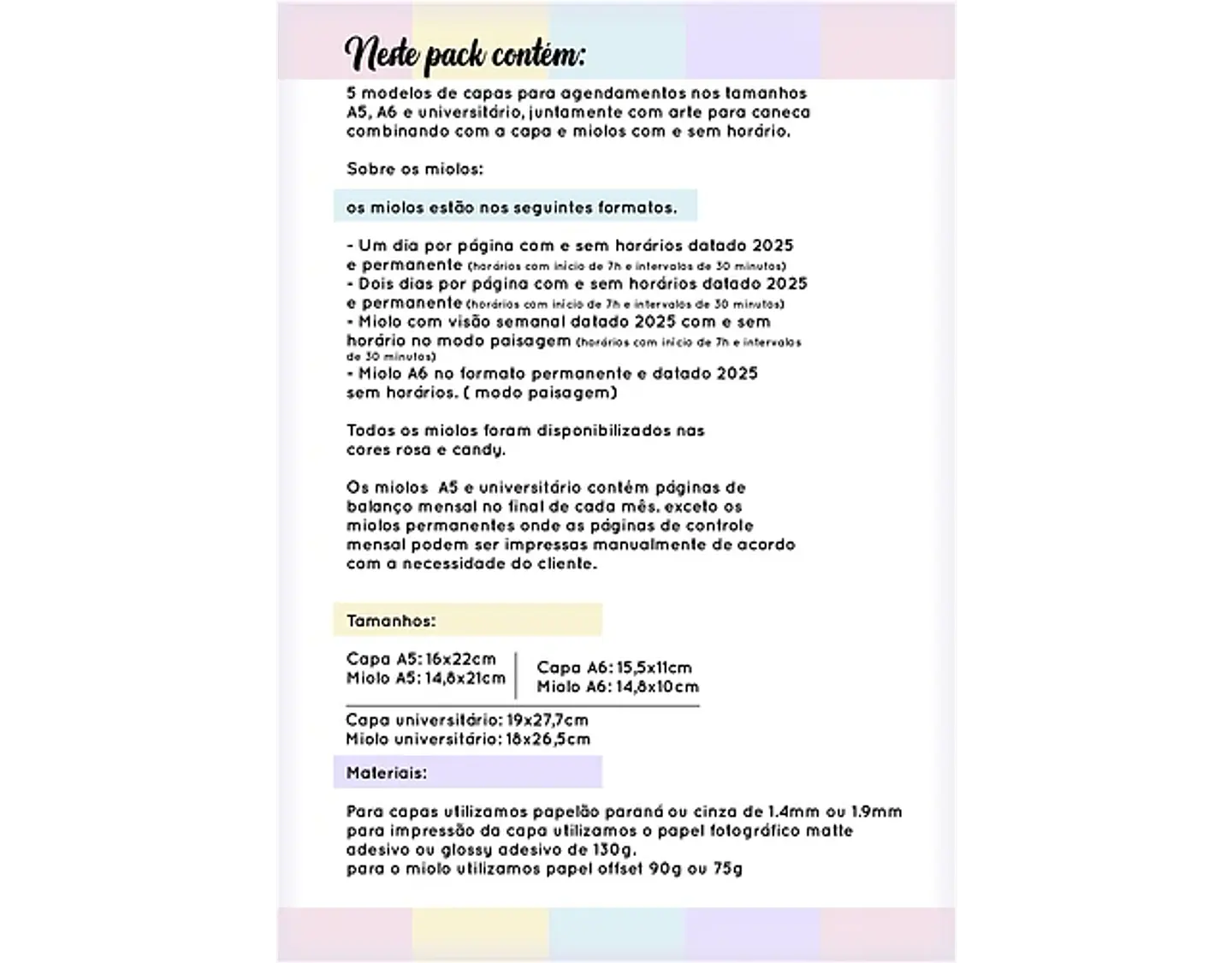 Arquivo Pack Agendamentos Feminino 2025 - Lina 16