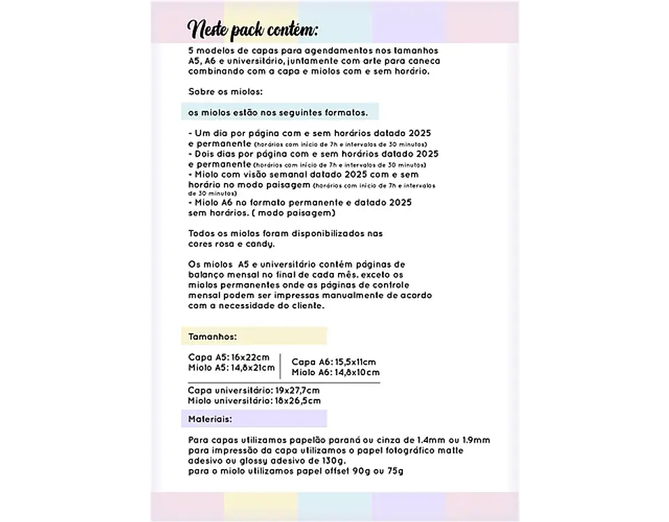Arquivo Pack Agendamentos Feminino 2025 - Lina 16