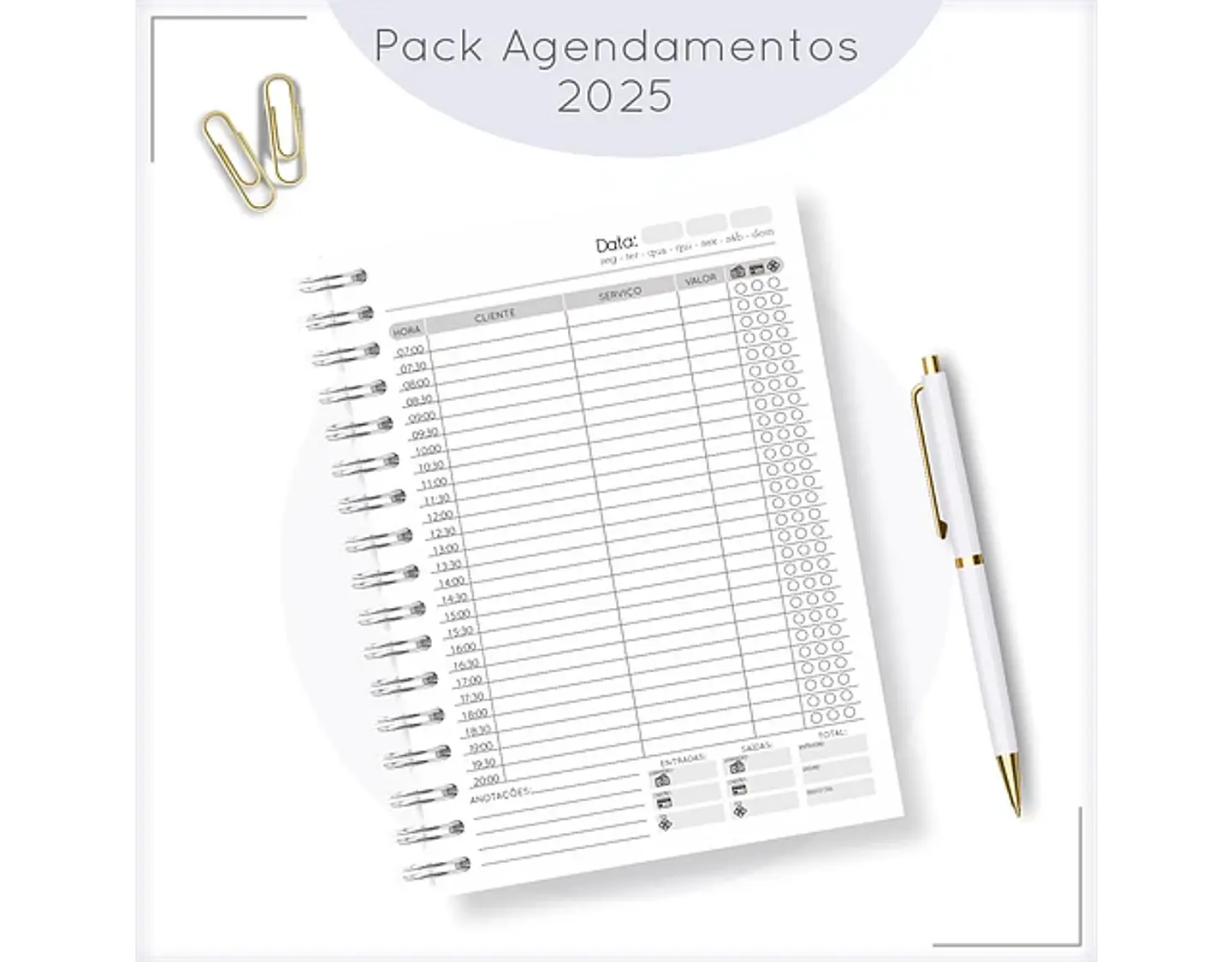 Arquivo Pack Agendamento Masculino 2025 - LINA 11