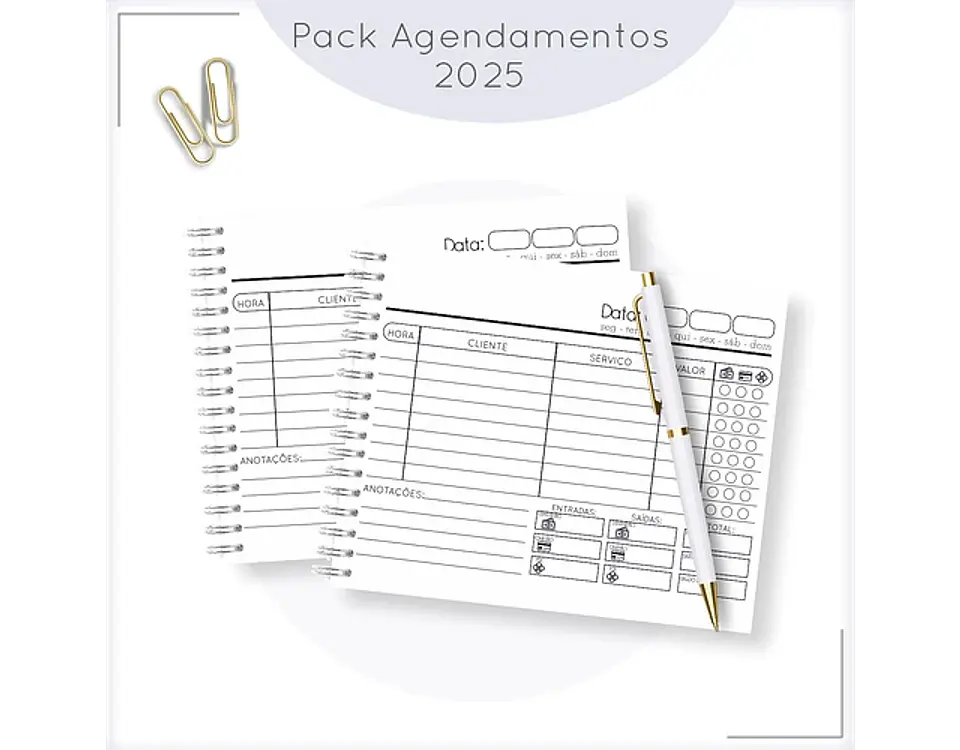 Arquivo Pack Agendamento Masculino 2025 - LINA 15