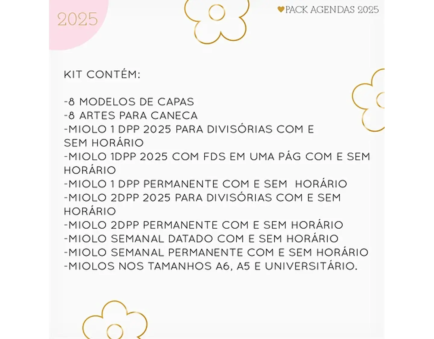 Arquivo Pack Agendas Feminina Candy 2025 - Lina 2