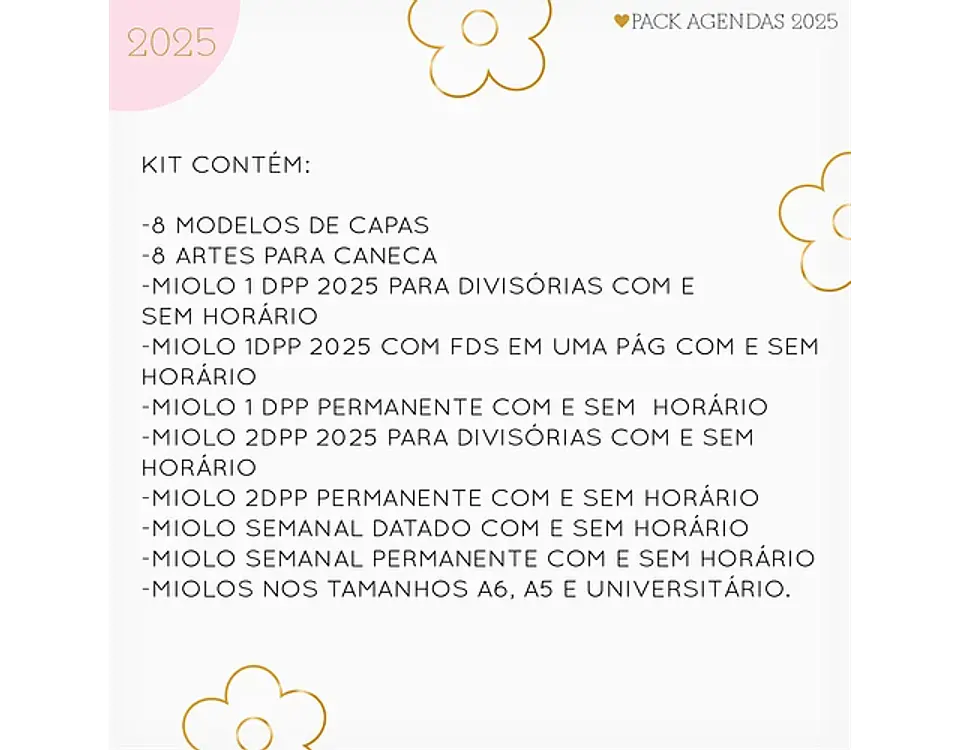Arquivo Pack Agendas Feminina Candy 2025 - Lina 2