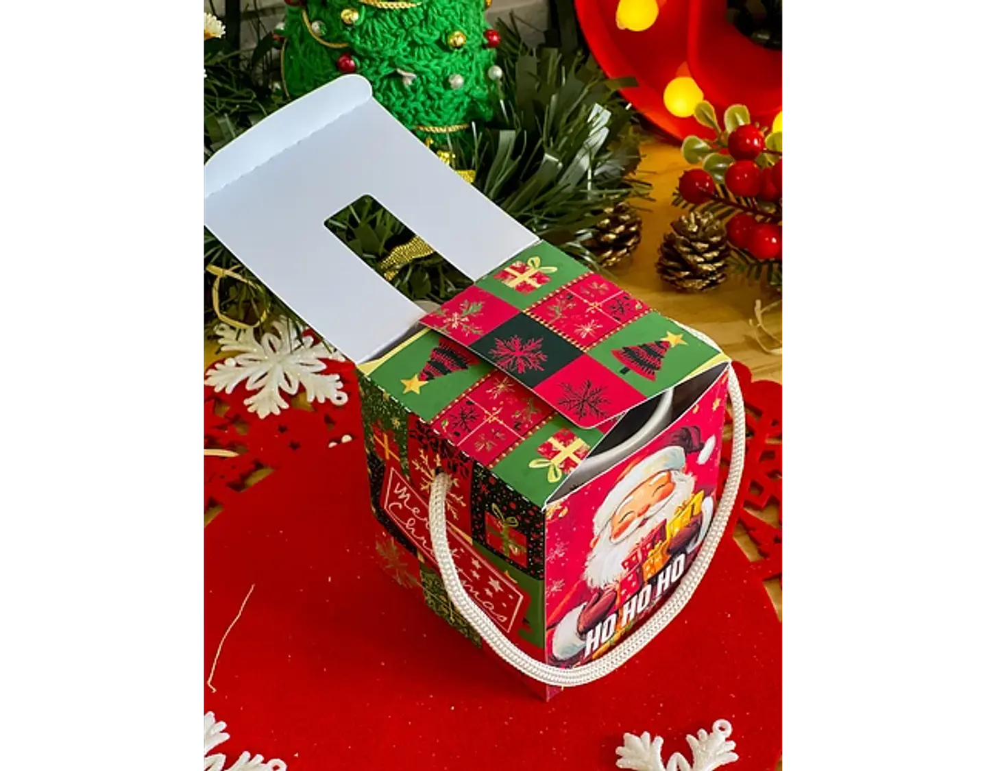 Arquivo Natal Caixa Caneca Box com Alça - Ilustracin 2