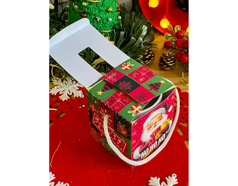 Arquivo Natal Caixa Caneca Box com Alça - Ilustracin 2