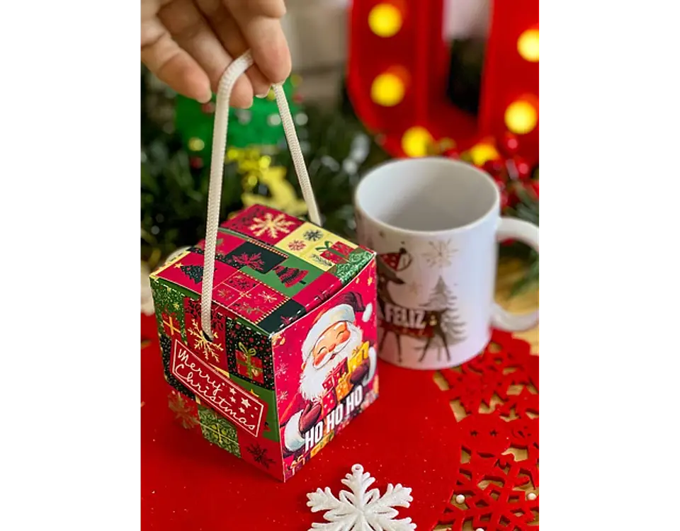 Arquivo Natal Caixa Caneca Box com Alça - Ilustracin 4