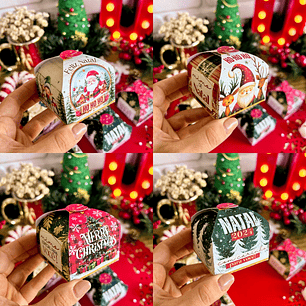 Arquivo Natal Caixinha Bombom Tampa Encaixe - Ilustracin