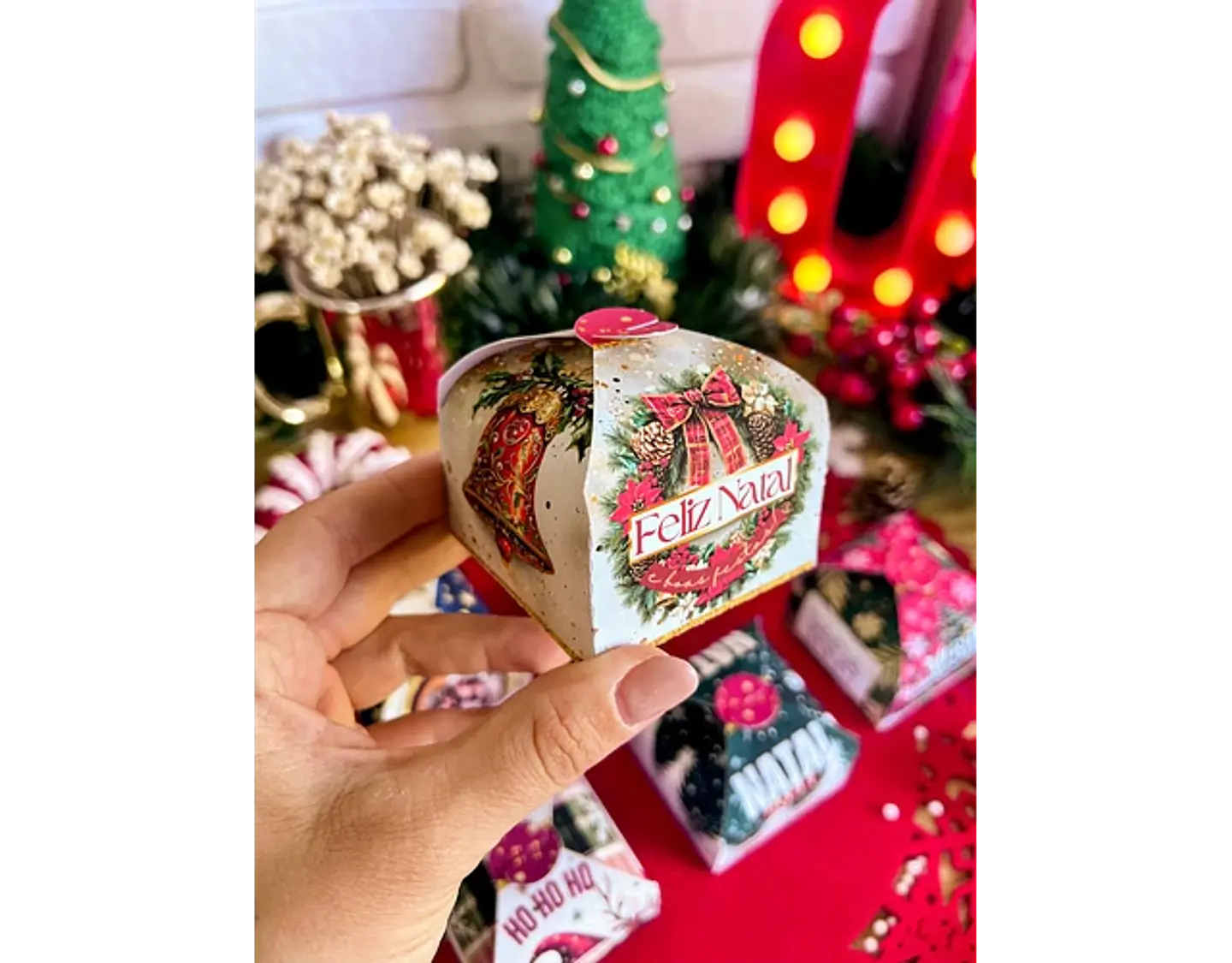 Arquivo Natal Caixinha Bombom Tampa Encaixe - Ilustracin 2