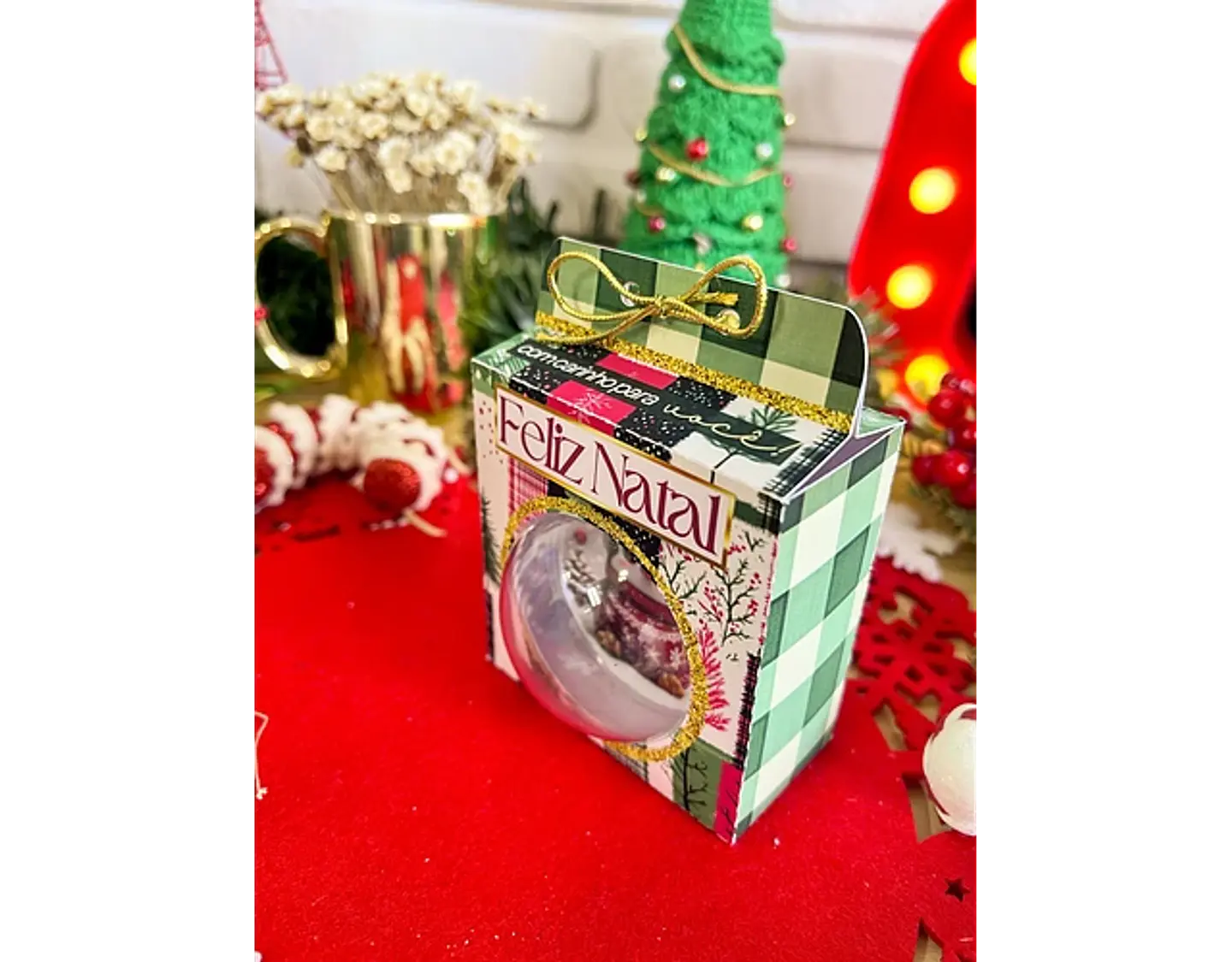 Arquivo Natal Caixa Bolinha Acrilica 6,5 cm - Ilustracin 2