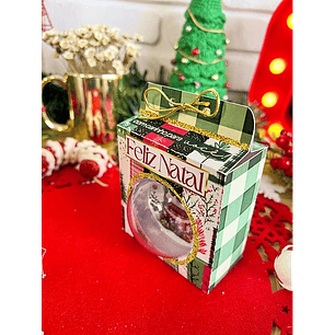 Arquivo Natal Caixa Bolinha Acrilica 6,5 cm - Ilustracin