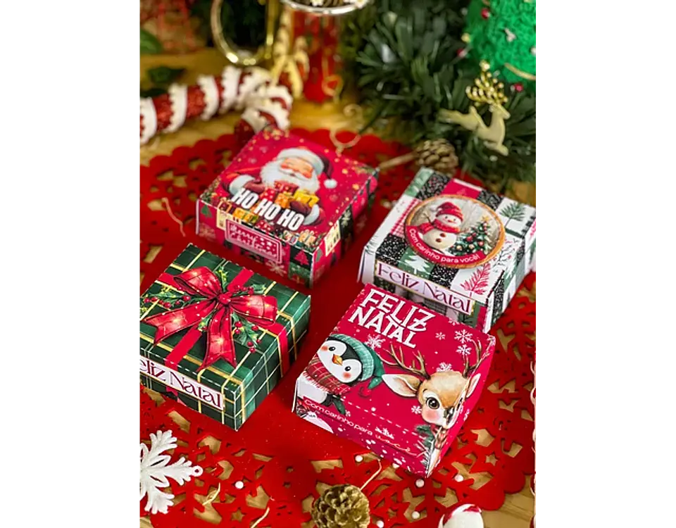 Arquivo Natal Caixinha 4 Doces - Ilustracin 3
