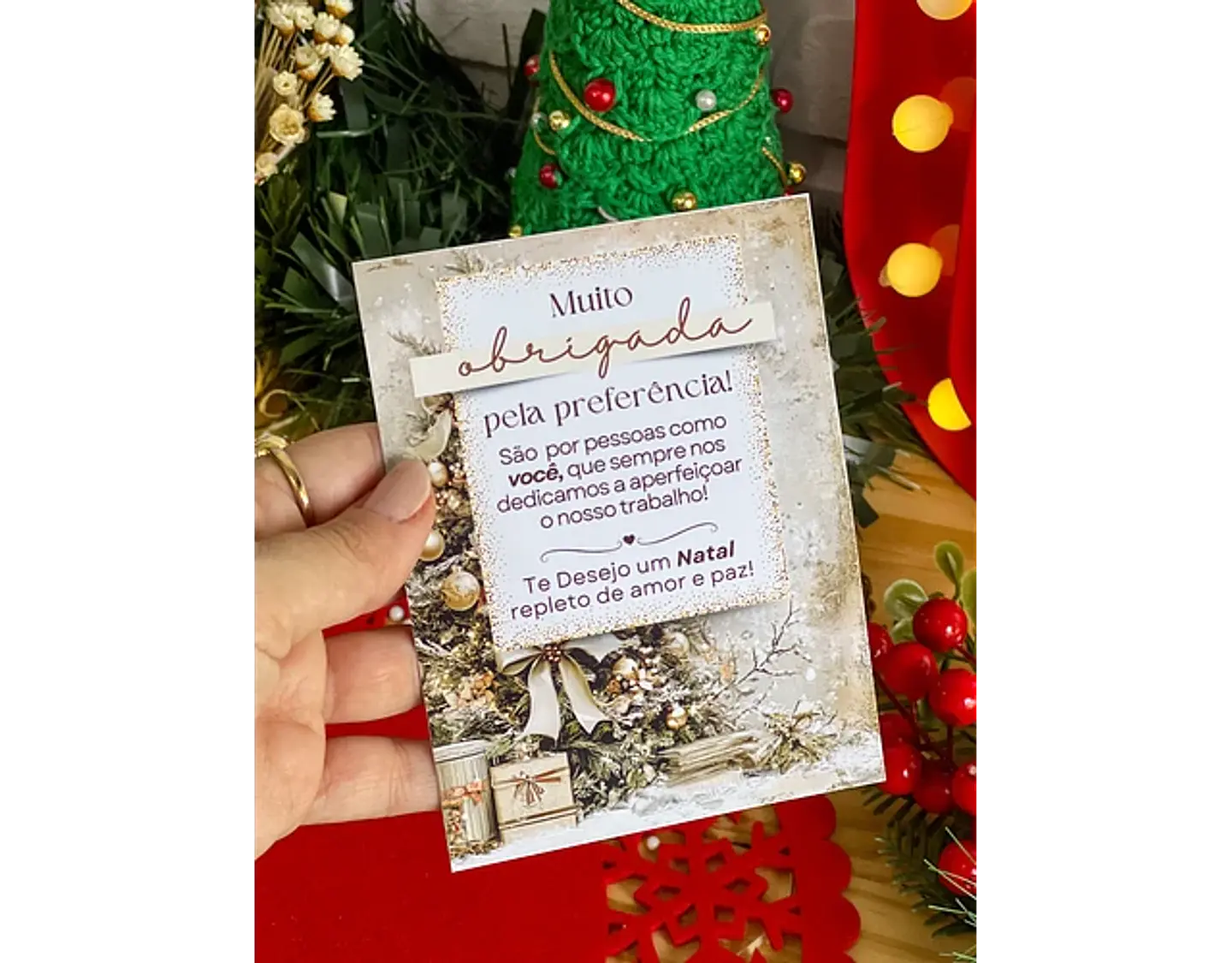 Arquivo Natal Card Agradecimento - Ilustracin 3