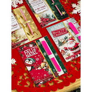 Arquivo Natal Card Mini Lixa ou Escovinha - Ilustracin