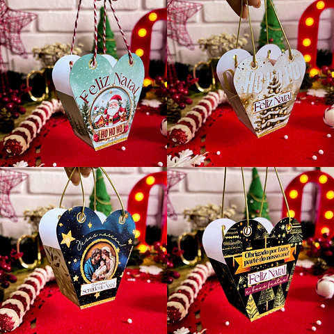 Arquivo Natal Sacolinha Coração - Ilustracin