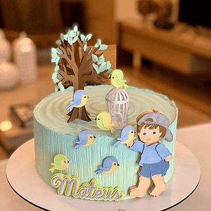 Arquivo de Corte Topo Menino e Passáros Jardim