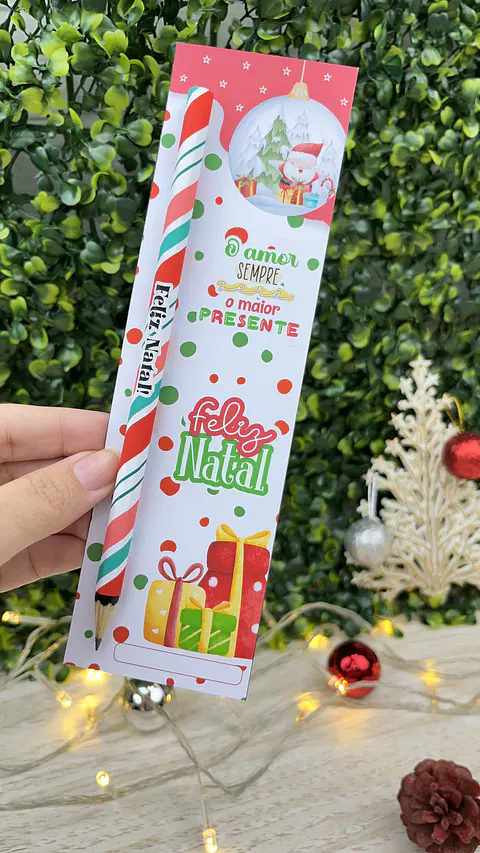Arquivo Card Caneta e Lapis Natal