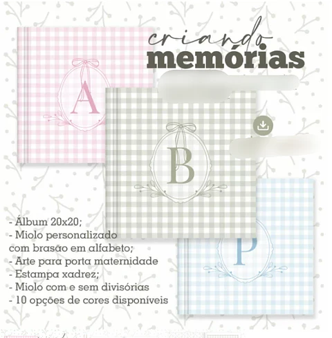 Arquivo Encadernação Baby Coleção Criando Memórias - CRIATIVA AFETIVA