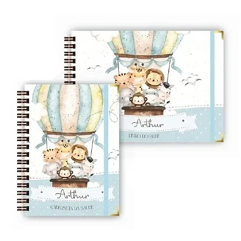 Arquivo Encadernação Baby Safari Balão - criativa afetiva