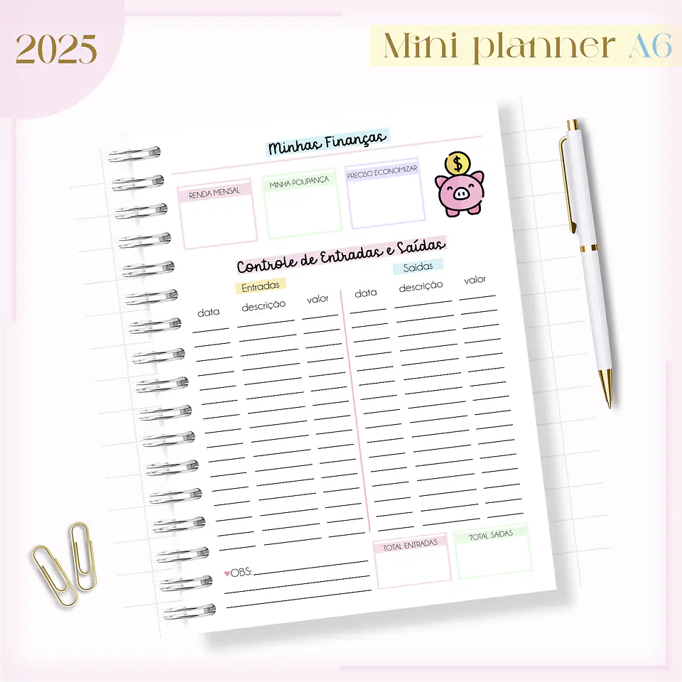 Arquivo Mini Planner Combo A6 Candy - Lina 9