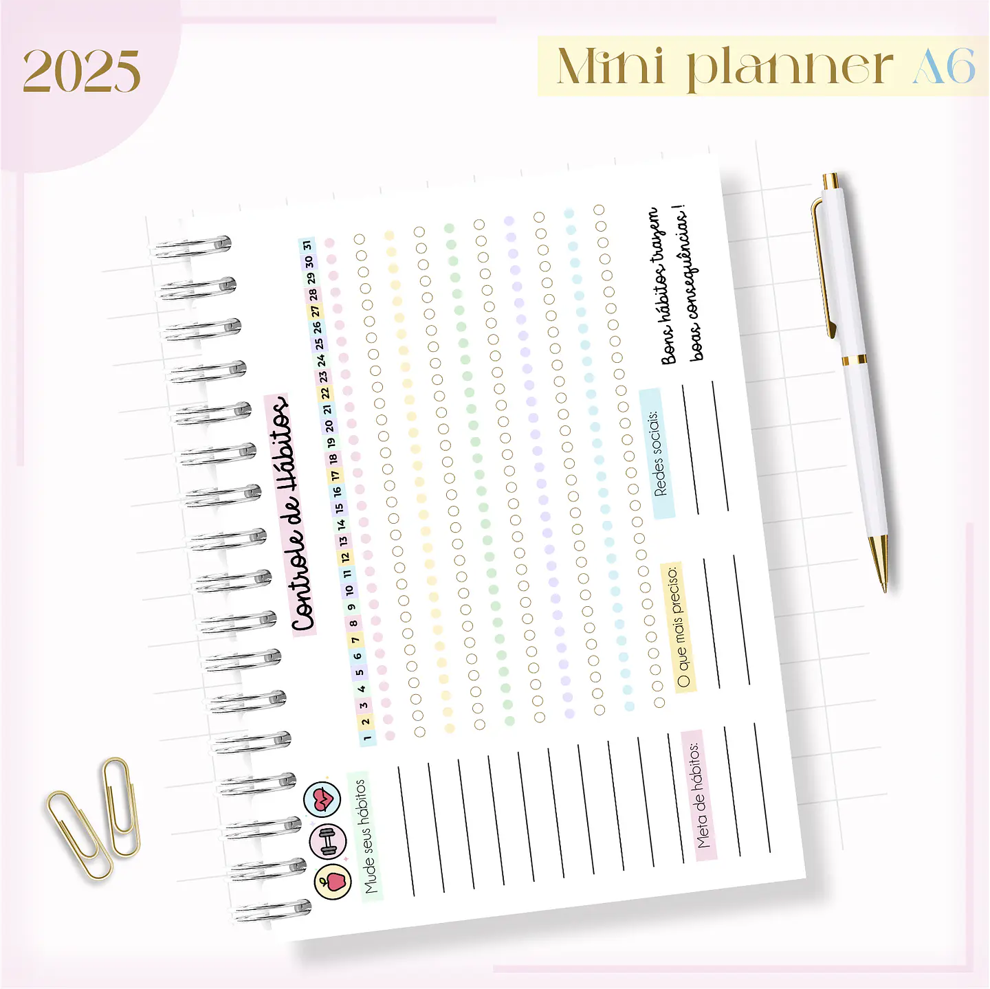 Arquivo Mini Planner Combo A6 Candy - Lina 11