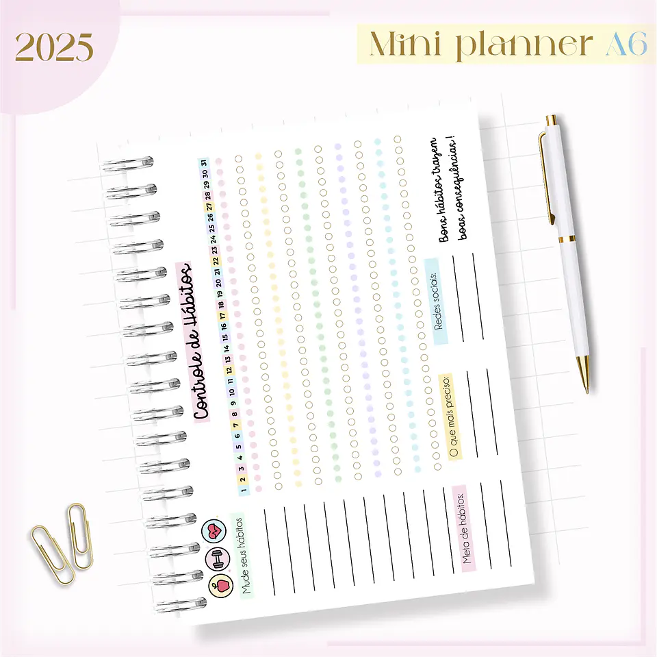 Arquivo Mini Planner Combo A6 Candy - Lina 11