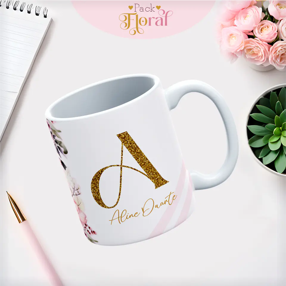 Arquivo Capas Alfabeto Floral - Lina 3