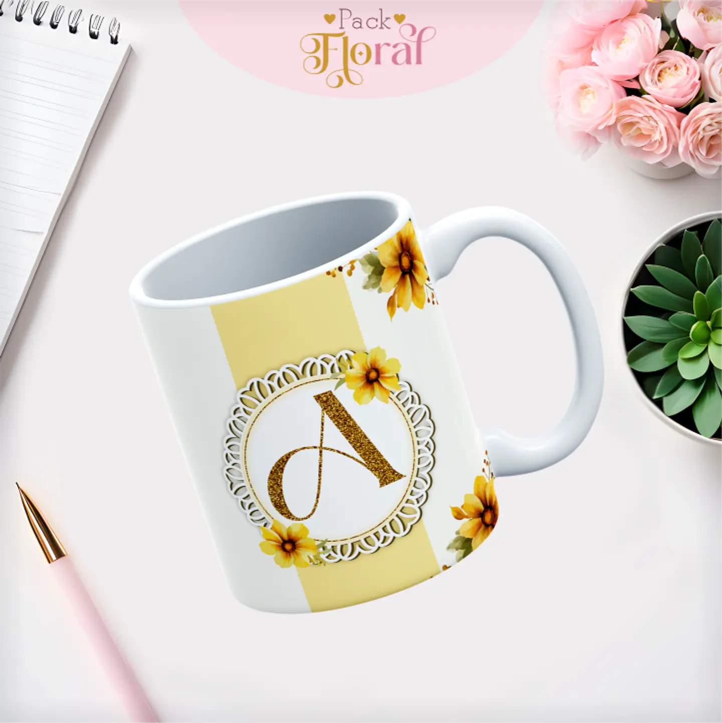 Arquivo Capas Alfabeto Floral - Lina 4