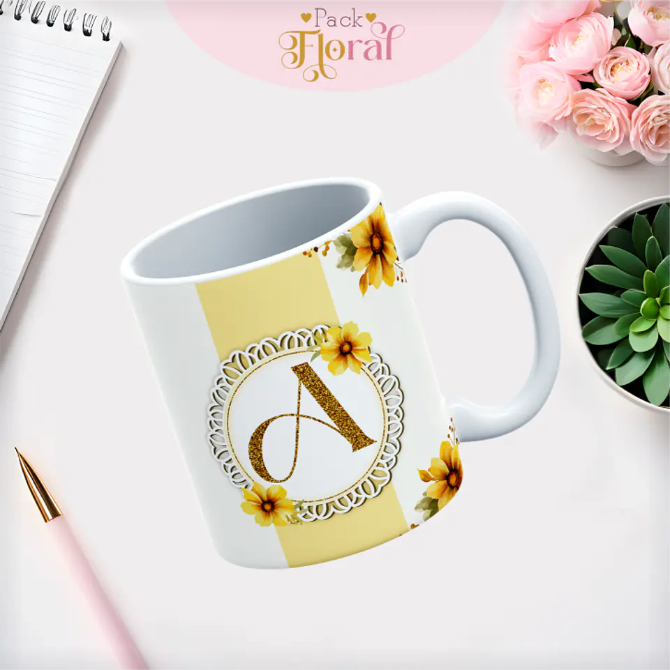 Arquivo Capas Alfabeto Floral - Lina 4