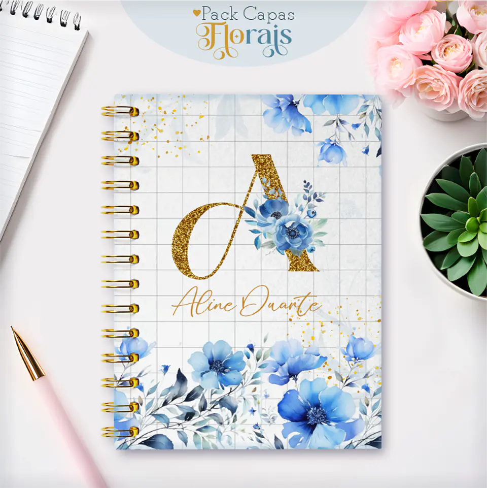 Arquivo Capas Alfabeto Floral - Lina 9