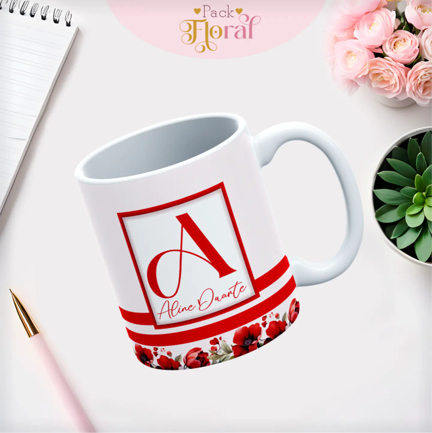 Arquivo Capas Alfabeto Floral - Lina 10