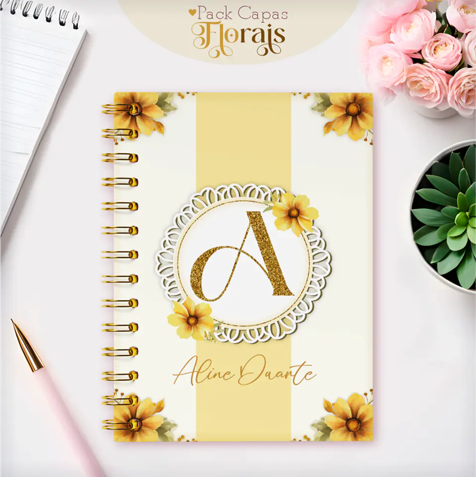 Arquivo Capas Alfabeto Floral - Lina 14