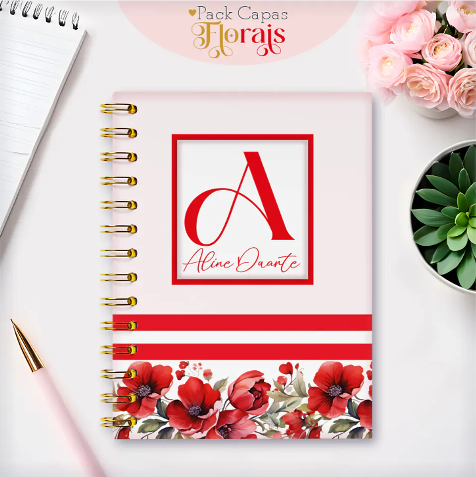 Arquivo Capas Alfabeto Floral - Lina 16