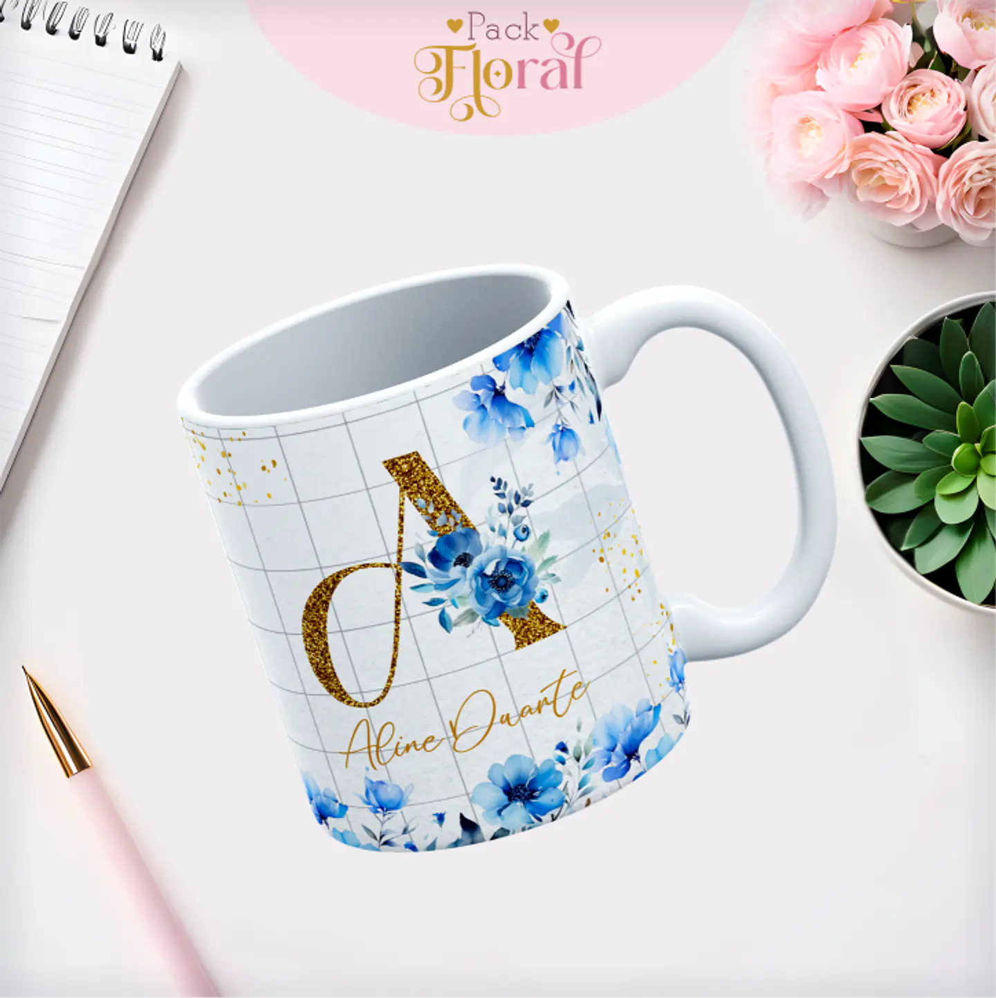 Arquivo Capas Alfabeto Floral - Lina 20