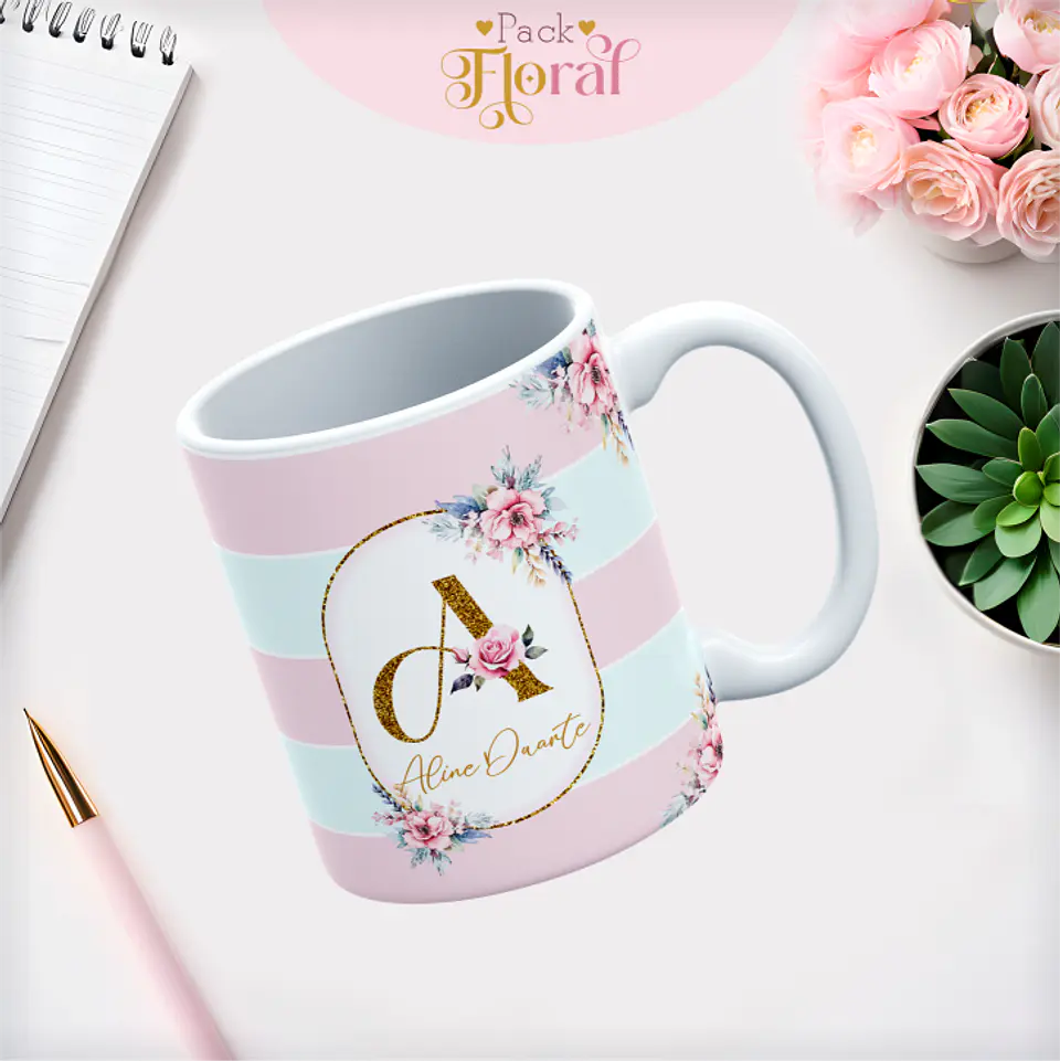 Arquivo Capas Alfabeto Floral - Lina 21