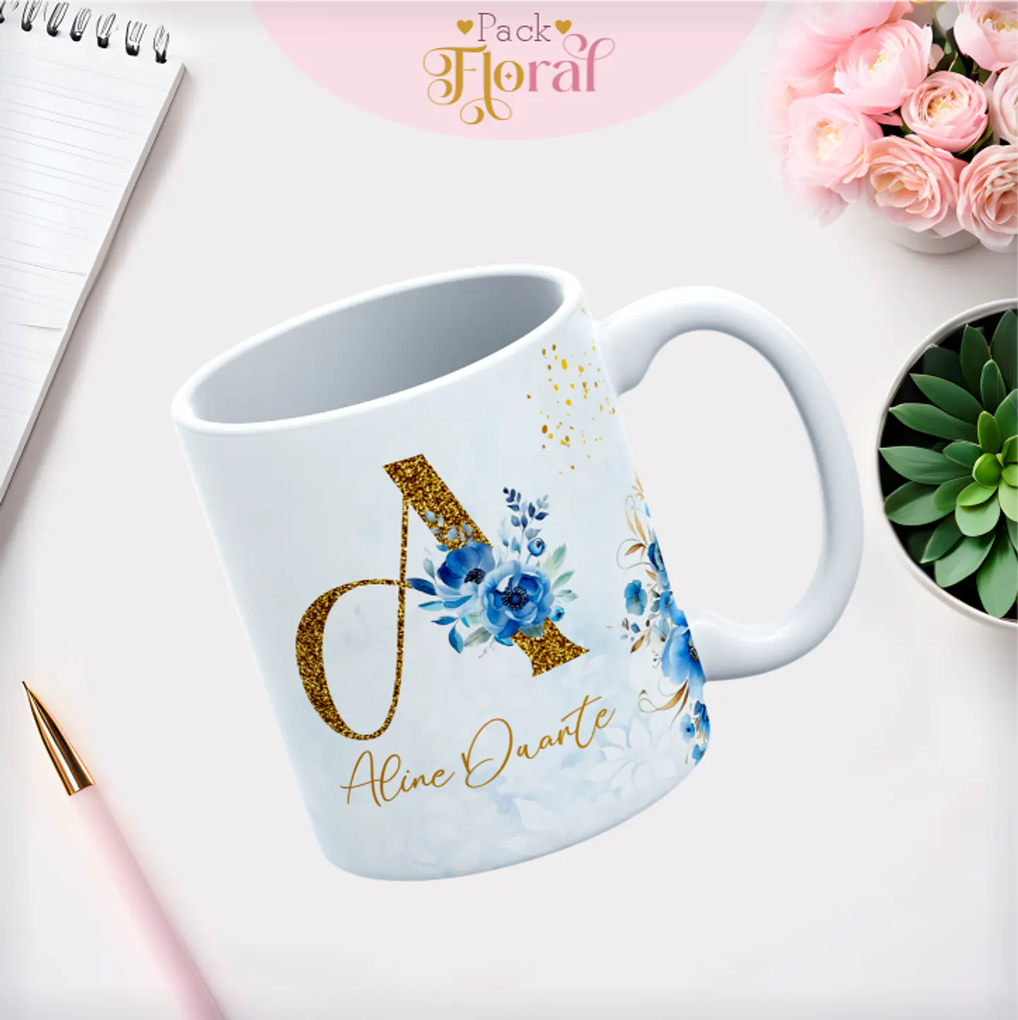 Arquivo Capas Alfabeto Floral - Lina 22