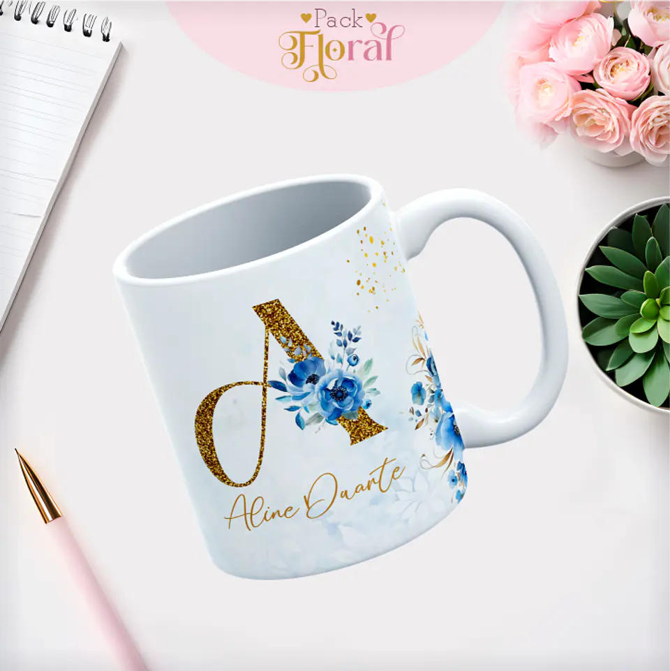 Arquivo Capas Alfabeto Floral - Lina 22