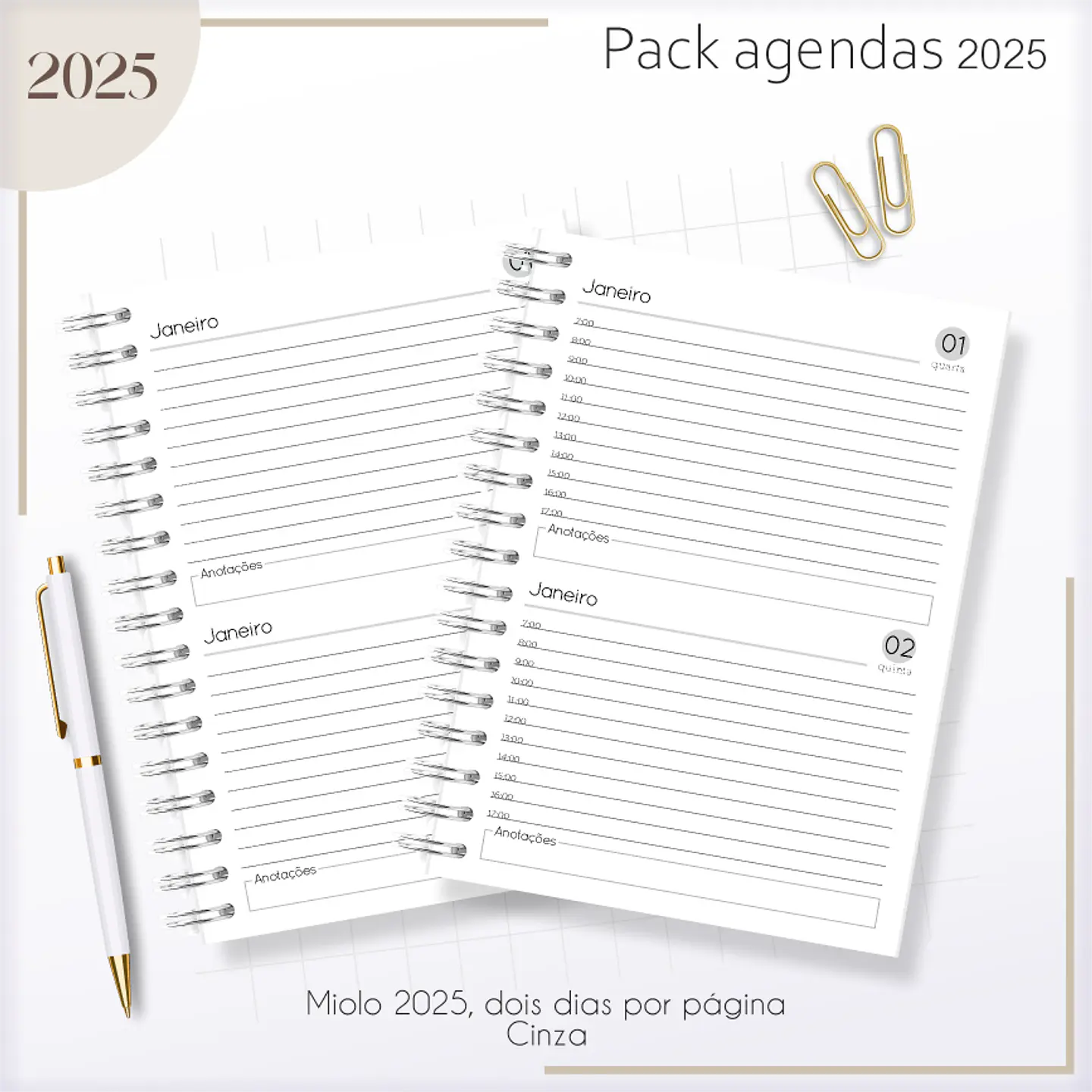 Arquivo Agendas Masculinas Combo 2025 - Lina 5