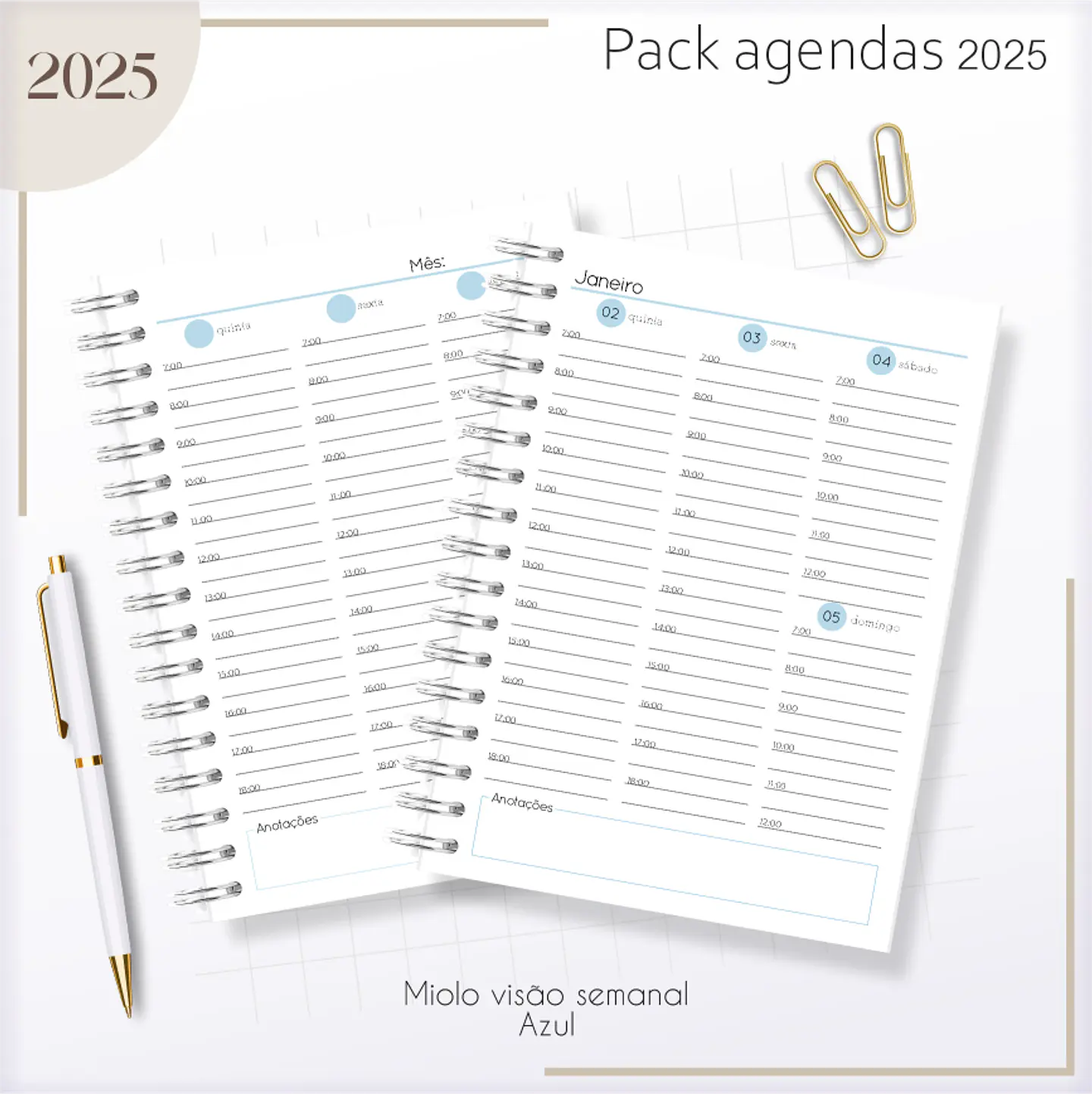 Arquivo Agendas Masculinas Combo 2025 - Lina 8