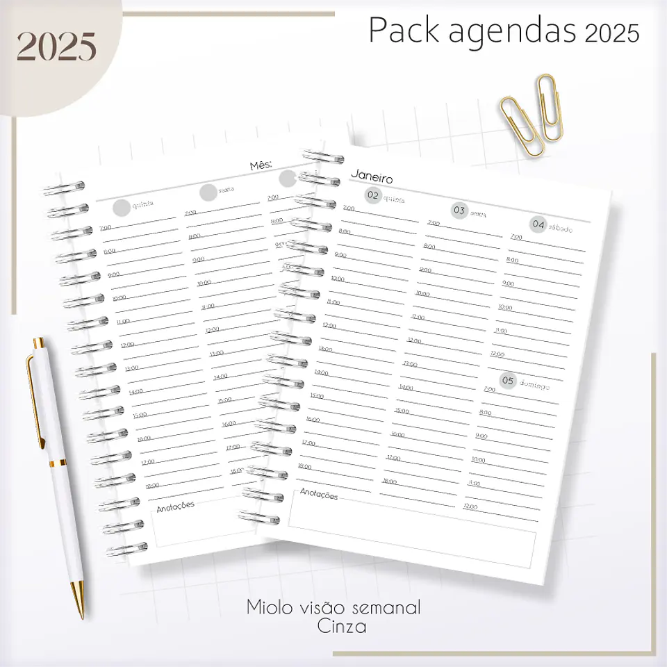 Arquivo Agendas Masculinas Combo 2025 - Lina 19