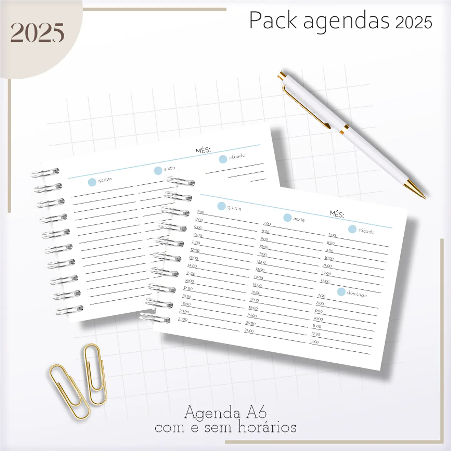 Arquivo Agendas Masculinas Combo 2025 - Lina 20
