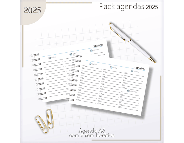 Arquivo Agendas Masculinas Combo 2025 - Lina