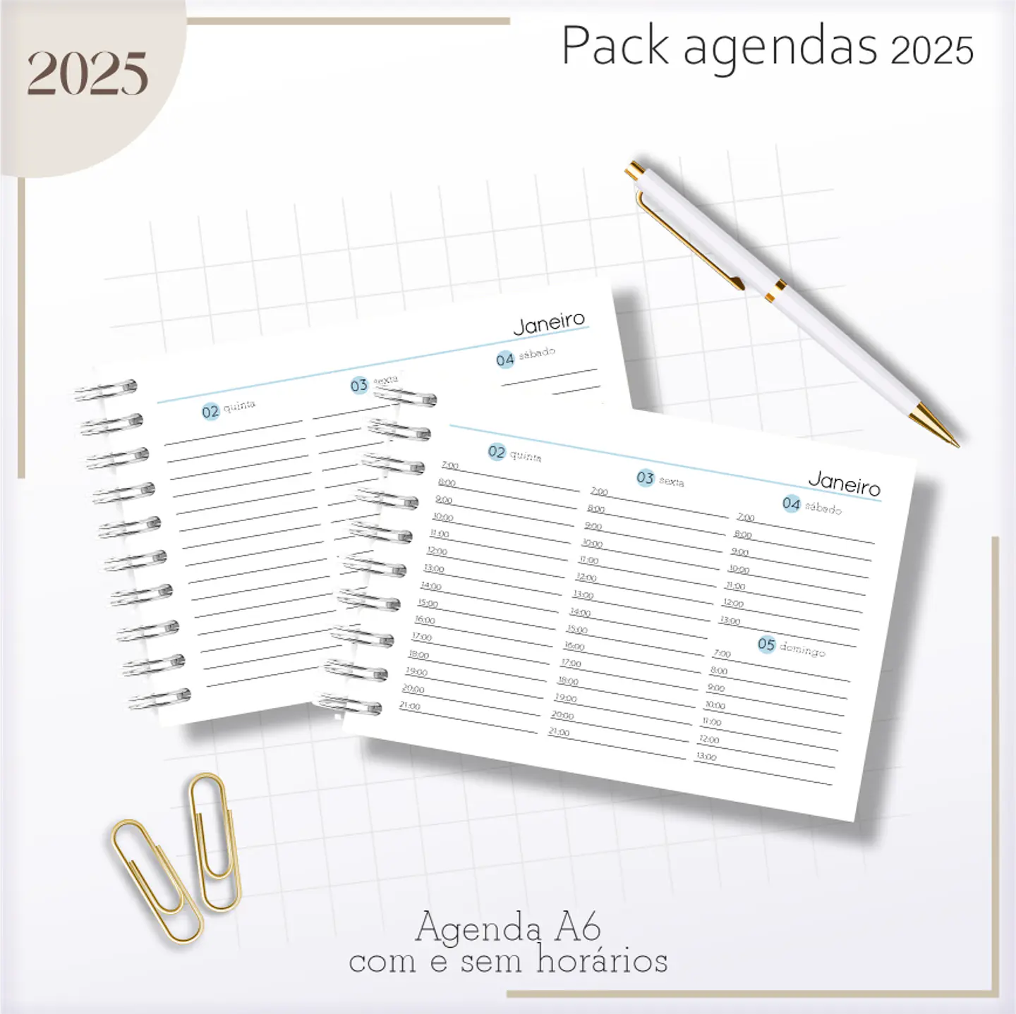 Arquivo Agendas Masculinas Combo 2025 - Lina 21