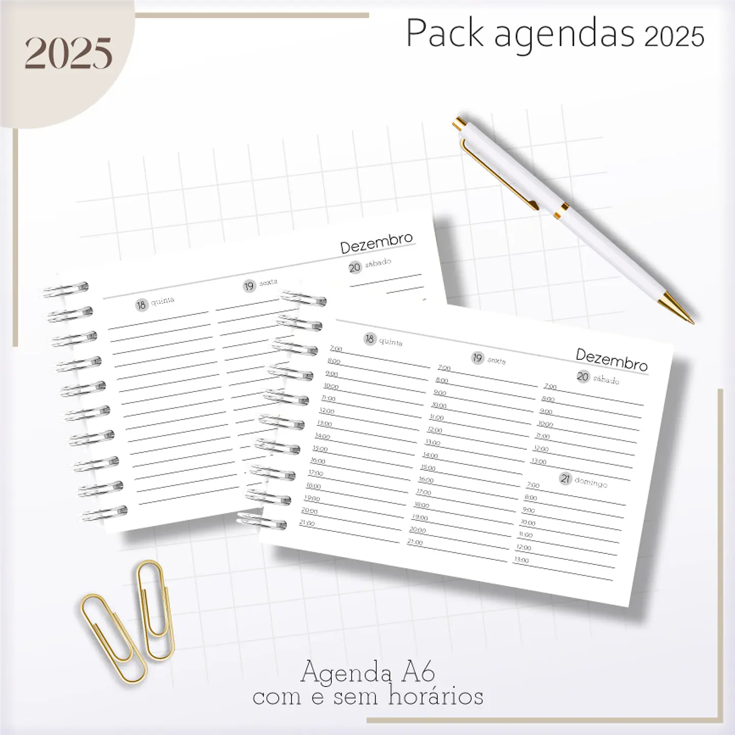 Arquivo Agendas Masculinas Combo 2025 - Lina 23