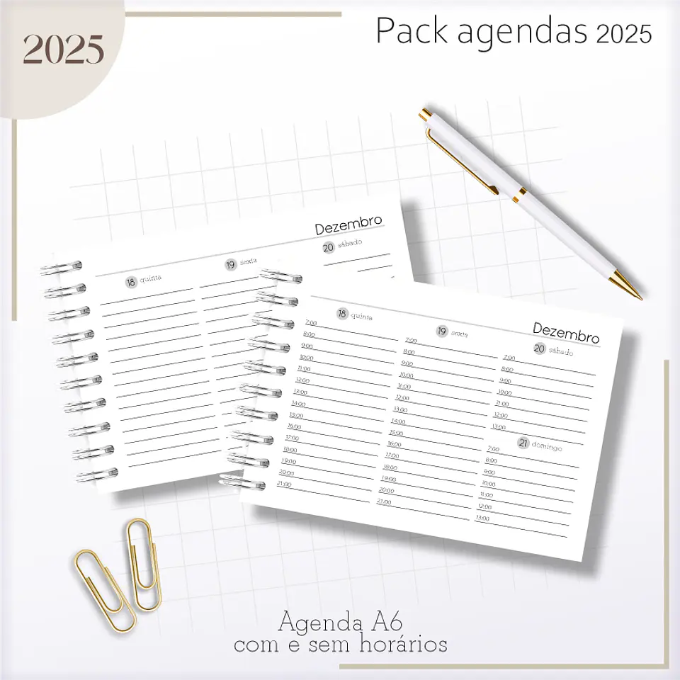 Arquivo Agendas Masculinas Combo 2025 - Lina 23