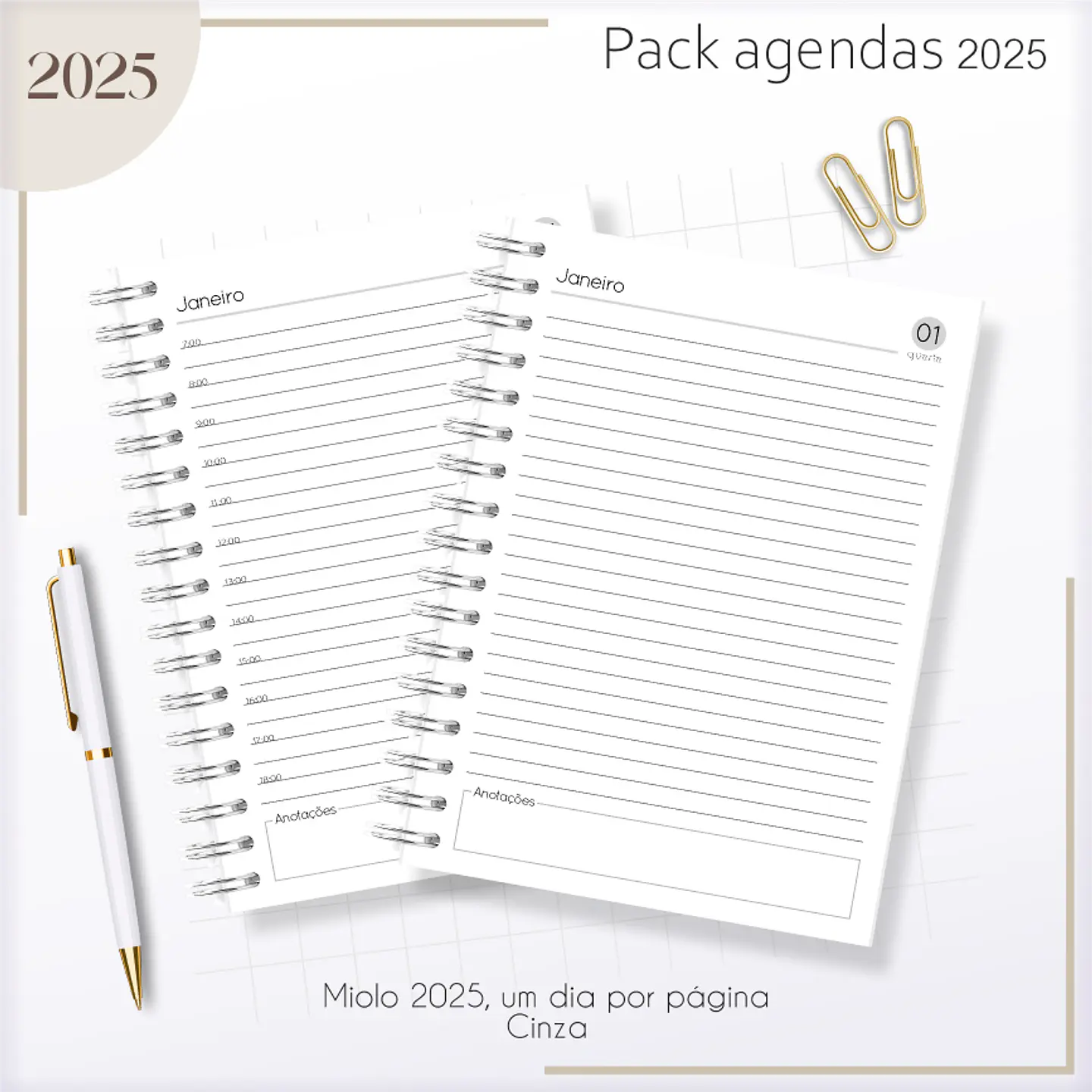 Arquivo Agendas Masculinas Combo 2025 - Lina 28
